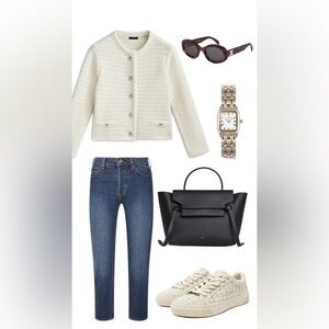 ZARA high-rise jeans in dark blue wash